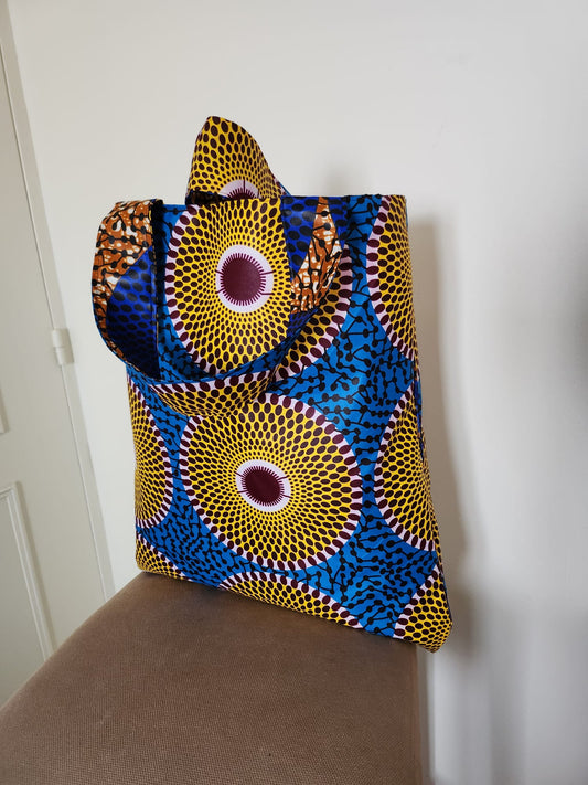 Sac réversible, bourse, éventail et étui assorti " Nela"