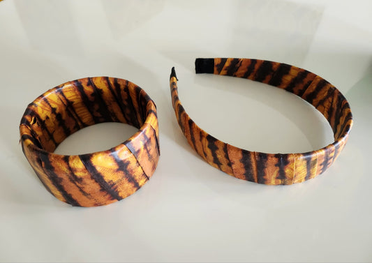 Serre-tête et bracelets " Amsata"
